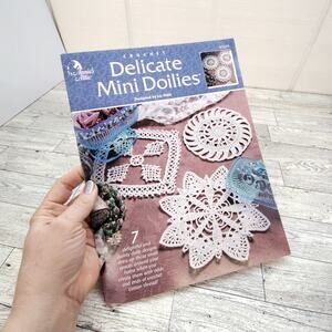 Crochet Delicate Mini Doilies Annies Attic 872213 Craft Booklet y2k - 7 Patterns